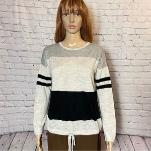 Autumn Cashmere Colorblock Drawstring Hem Sweater Size XS